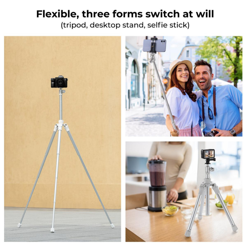 ขาตั้งกล้อง K&F E224A3+BH-18 can switch between tripod, and selfie stick ปรับเป็นไม้เซลฟี่ได้