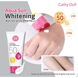 Cathy Doll Aqua Sun Whitening Body SunscreenSPF50 138ml.เคที่ดอลล์ อควา ซัน ไวท์เทนนิ่ง บอดี้