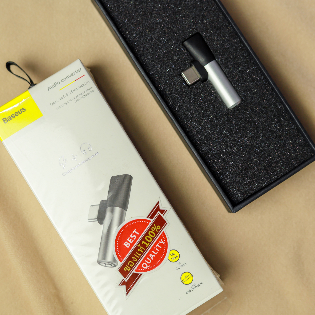 หัวแปลง Baseus 2in1 L41 Type-c to Type-c Charging 3.5mm Audio Jack Adapter Converter (มือสองสภาพใหม่