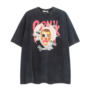 เสื้อวงผ้าฟอกโจ๊กเกอร์ Premuim Pink Joker T-Shirt
