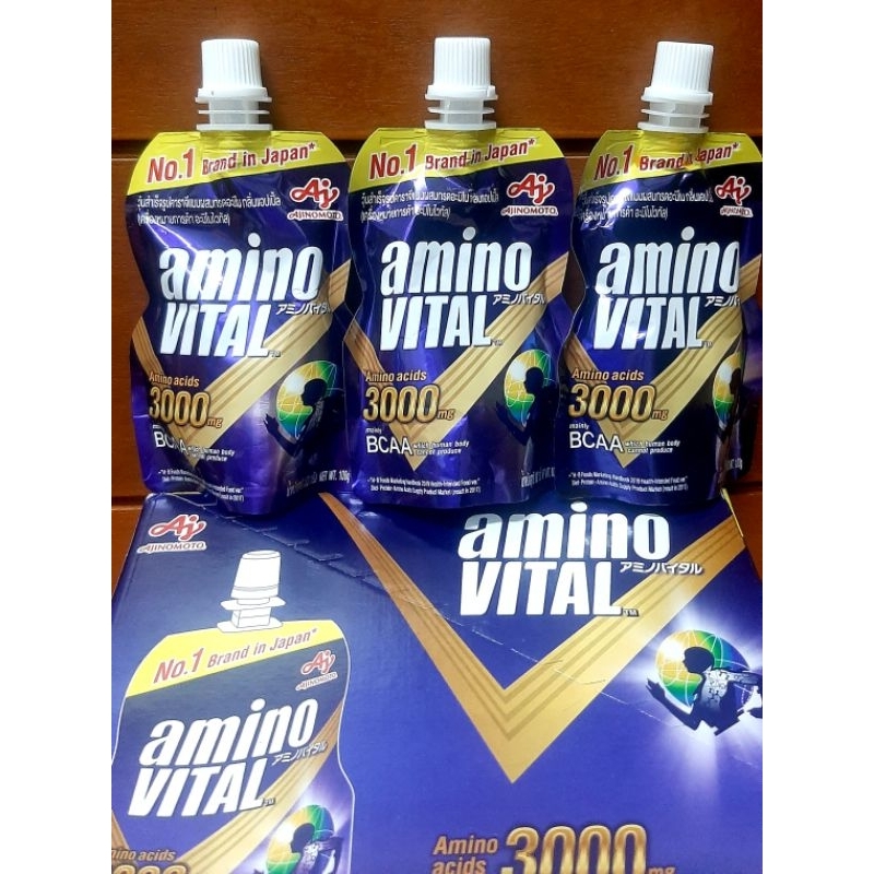 amino VITAL Energy gel อะมิโนไวทัล เจลพลังงานผสมกรดอะมิโนพร้อมทาน 100 กรัม(ล็อตใหม่หมดอายุ 6/3/24)