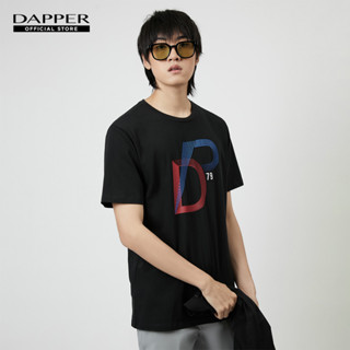 DAPPER เสื้อยืด DP Lines Print สีดำ (KRBB1/654RS)