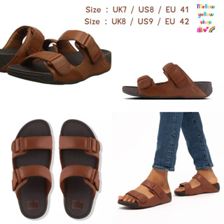 [NoBox//EU41] Fitflop Mens Gogh Moc Slide Brown