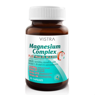 VISTRA Magnesium Complex PLUS Vitamin B1, B6 &amp; B12 - วิสทร้า แมกนีเซียม คอมเพล็กซ์ พลัส วิตามินบี 1, บี 6 แอนด์ บี 12