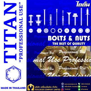 TITAN “PROFESSIONNAL USE” MADE IN THAILAND RP-4832 หัวน็อตติดจาน-รุ้ง M6-1.0 (20ตัวใน1ห่อ)