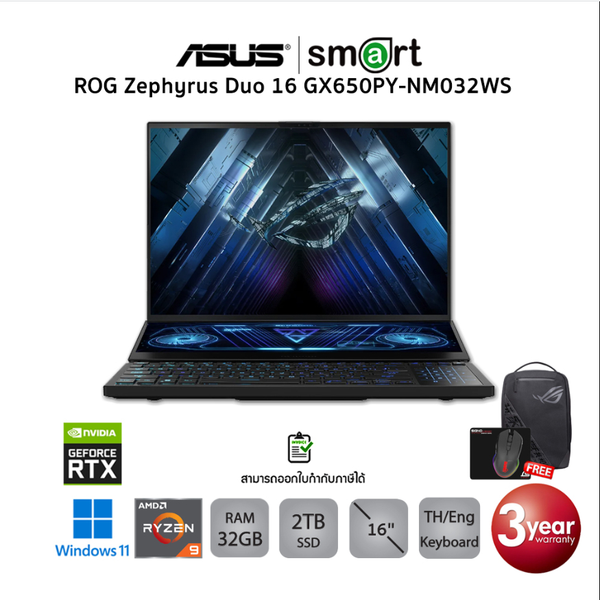 Asus ROG Zephyrus Duo 16 GX650PY-NM032WS AMD R9-7945HX/32G/2TB/RTX4090/16"/Win11