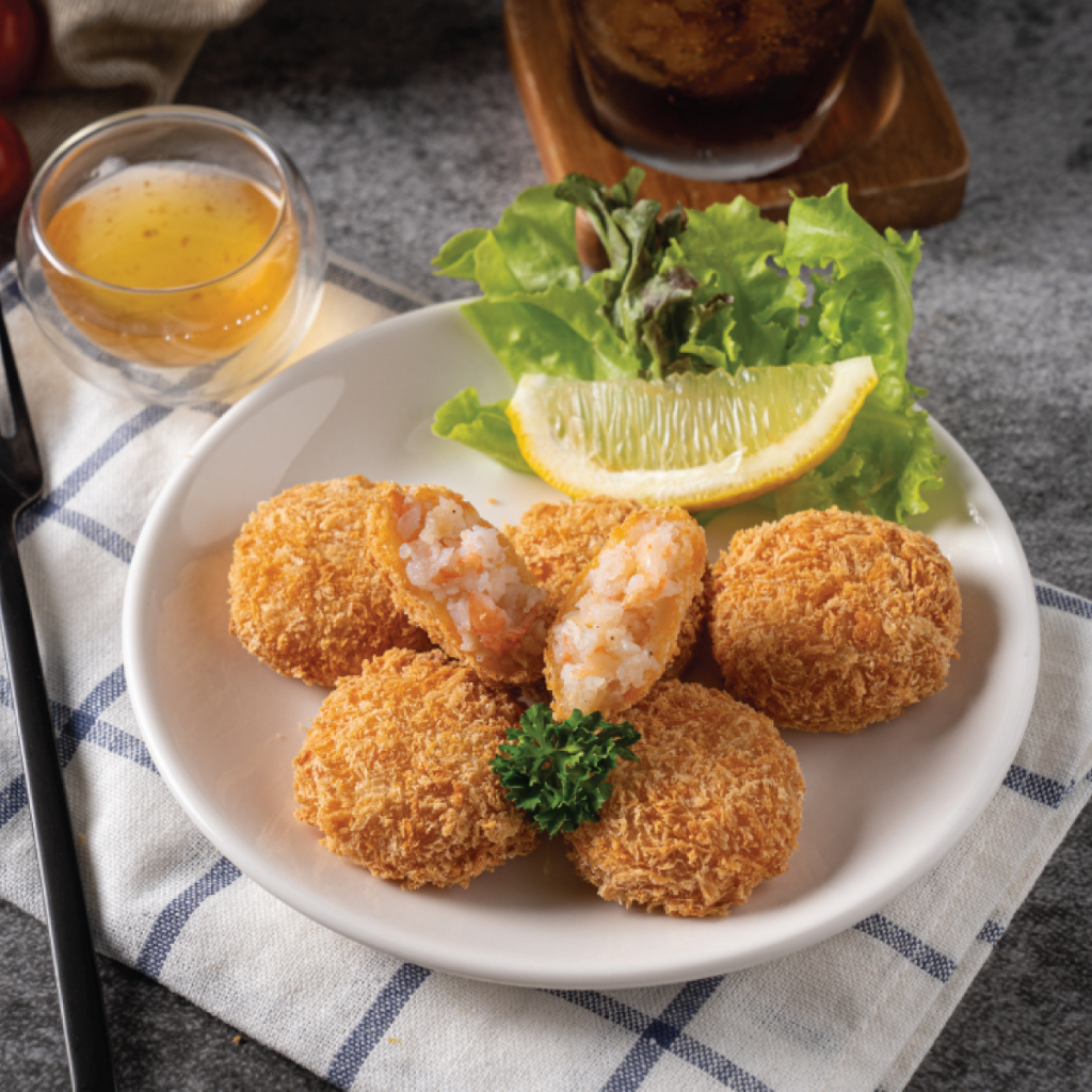 Qfresh ทอดมันกุ้ง พร้อมน้ำจิ้มบ๊วย