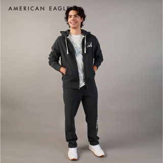 American Eagle Graphic Heather Zip-Up Hoodie เสื้อ ฮู้ดดี้ ผู้ชาย กราฟฟิค (NMSC 019-1906-027)