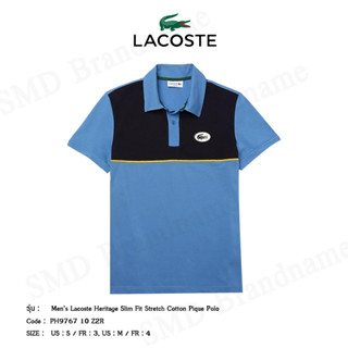 Lacoste เสื้อโปโลชาย รุ่น Men’s Lacoste Heritage Slim Fit Stretch Cotton Pique Polo Code: PH9767 10 Z2R