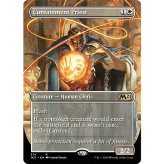 [MTG] Containment Priest (Borderless) [M21] [WHITE] [RARE] [NORMAL] [ENG] (การ์ดเมจิค / Magic the Gathering)