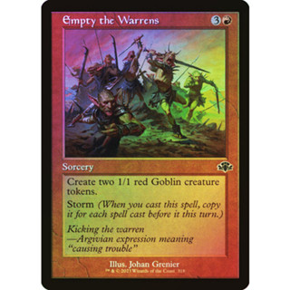 [MTG] Empty the Warrens (Retro Frame) [DMR] [RED] [COMMON] [FOIL] [ENG] (การ์ดเมจิค / Magic the Gathering)