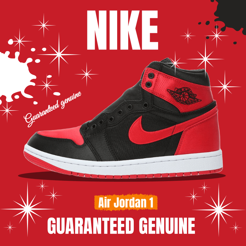 （จัดส่งฟรี）Nike Wmns Air Jordan 1 Retro High OG"Satin Bred" FD4810-061 รองเท้าวิ่ง รองเท้า nike