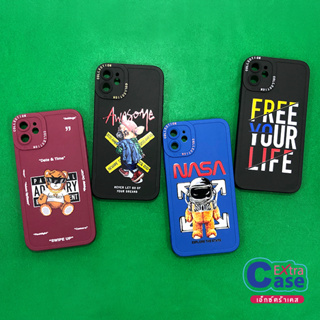 OPPO A15 A17 A57(2022) A78(5G) Reno 8T(5G) เคสมือถือนิ่ม TPU กันเลนส์กล้องนูนสีพื้นพิมพ์ลายการ์ตูนเท่