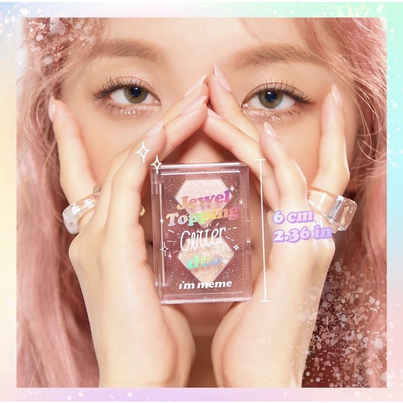 🇰🇷โปรราคาพิเศษ 199฿🇰🇷 i`m meme X Pony Effect Jewel Topping Glitter Duo #03 pink jewel  exp.10/2025