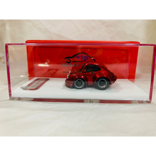 VIP 1:64 RWB930 Resin Car Model Egg Car Metallic Red Wing and wheels can