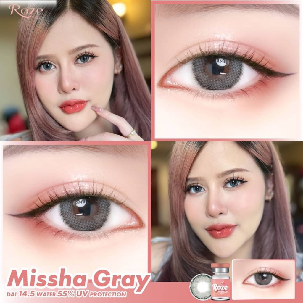 คอนแทคเลนส์ Hydrogel ลาย Missha (Roze)