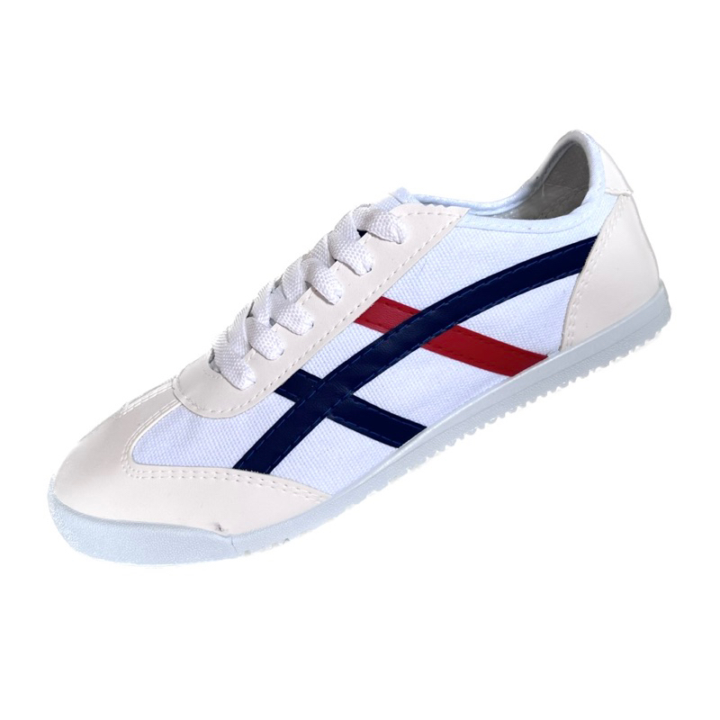 🔸LeoStar รุ่น🔸 SAKURA[ซากุระ] รองเท้าผ้าใบแบบผูกเชือก ไซส์ 36-44 สี ดำ ขาว ฟ้า เหลือง ไม่มีกล่อง