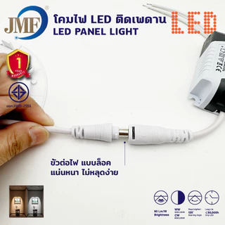 JMF โคมพาเนลไลท์แอลอีดี โคมฝังฝ้า Panel Light LED 6W 9W 12W 18W ทรงกลม ทรงเหลี่ยม มีแสงขาว แสงวอร์ม โคมฝังฝ้า โคมติดเพดา