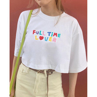 PlainandPlane ll Lover Tee Crop (White)