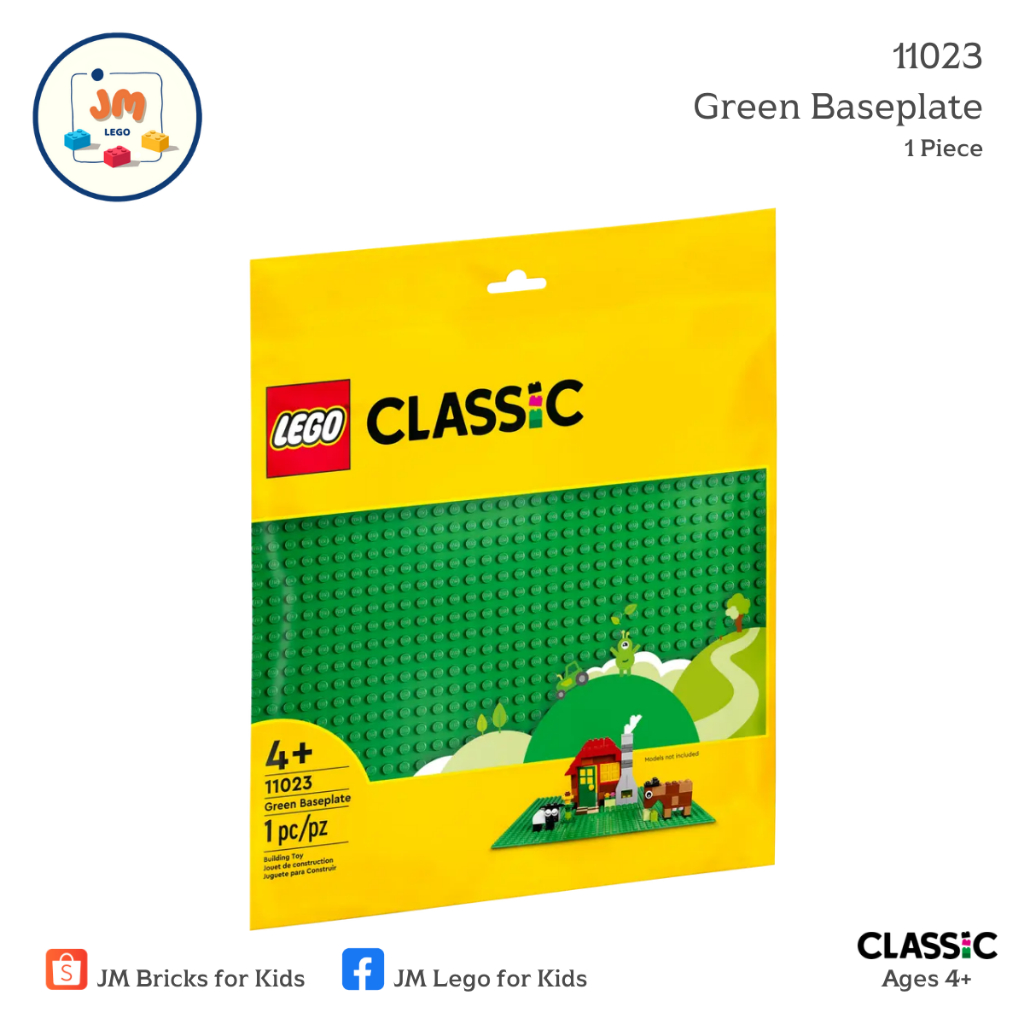 LEGO Classic 11023 Green Baseplate (1 Piece) สำหรับเด็กอายุ 4 ปีขึ้นไป Brick Toy ตัวต่อ เลโก้