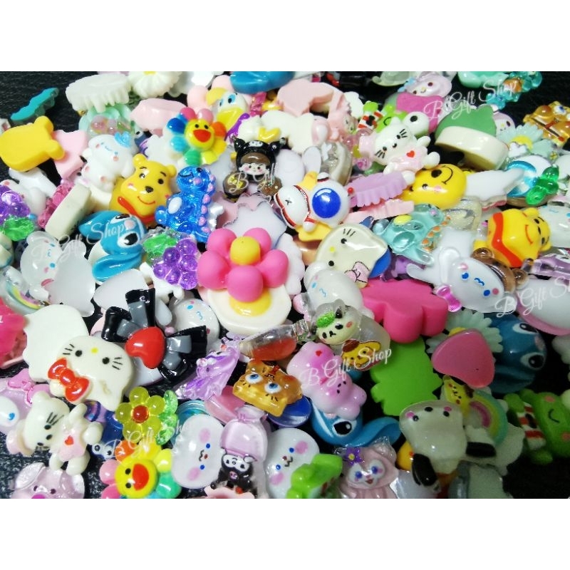 NEW!! เรซิ่น เล็กจิ๋ว​ 0.7-1.2ซม คละลาย 100ชิ้น