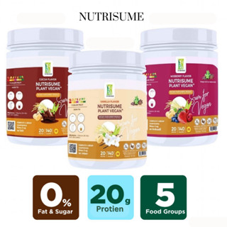 [ลดเพิ่ม 125.- CALORIE8] NUTRISUME PLANT VEGAN+ โปรตีน ผลิตภัณฑ์เสริมอาหาร นิวทริซัม แพลนท์ วี๋แกน พลัส