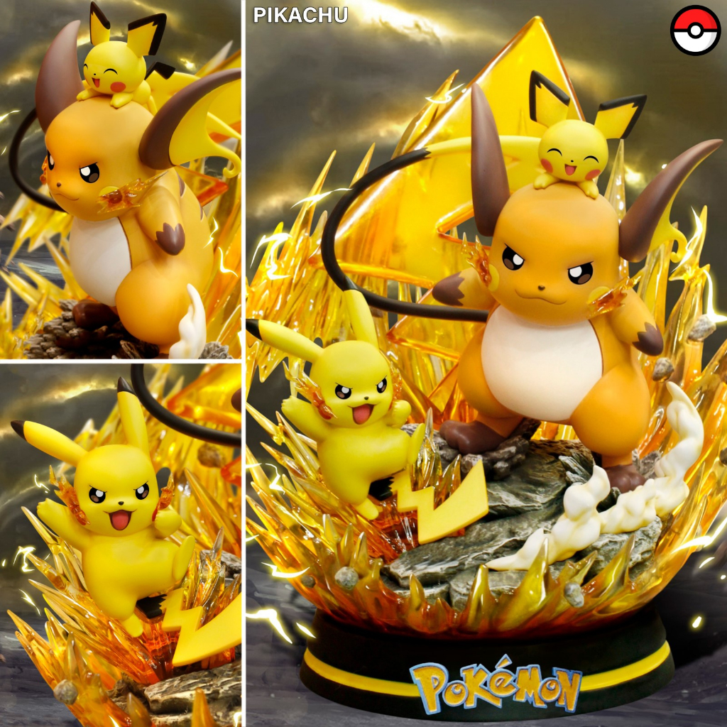EGG Studio Pocket Monster Pokemon Evolution of Pikachu Raichu Pichu พ็อกเก็ตมอนสเตอร์ โปเกมอน พิกะจู