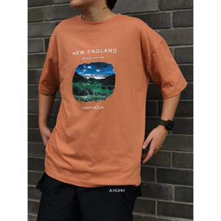 เสื้อยืด Freesize ลาย New England