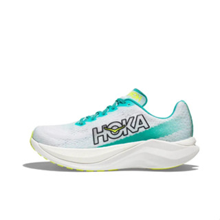 HOKA ONE ONE Mach X White glass blue gentleman Woman ของแท้ 100 % style รองเท้าแตะ