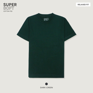 TWENTYSECOND เสื้อยืดแขนสั้น รุ่น Super Soft Cotton Tee - สีเขียว / Dark Green