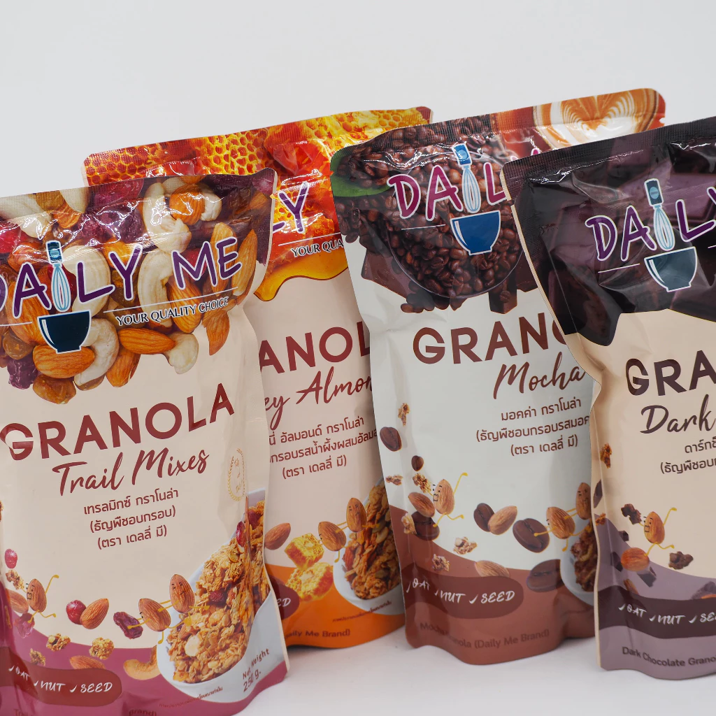 (ราคาพิเศษ มีคูปอง) กราโนล่า ของใหม่ !!! เดลี่ มี มี 4 รสชาติ Granola Daily Me ขนมเพื่อสุขภาพ ธัญพืชอบกรอบ ขนาด 250 กรัม thumbnail 3