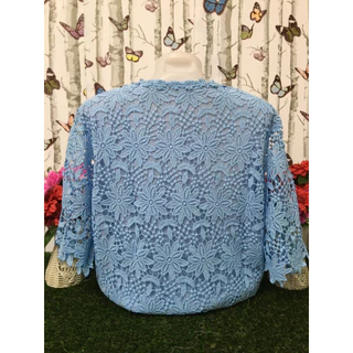 เสื้อลูกไม้ เสื้อลูกไม้สีดำ เสื้อผ้าแฟชั่นสาวอวบ ผู้หญิง อก42/46/52/56นิ้ว รุ่น4205-5605ดาวกระจาย
