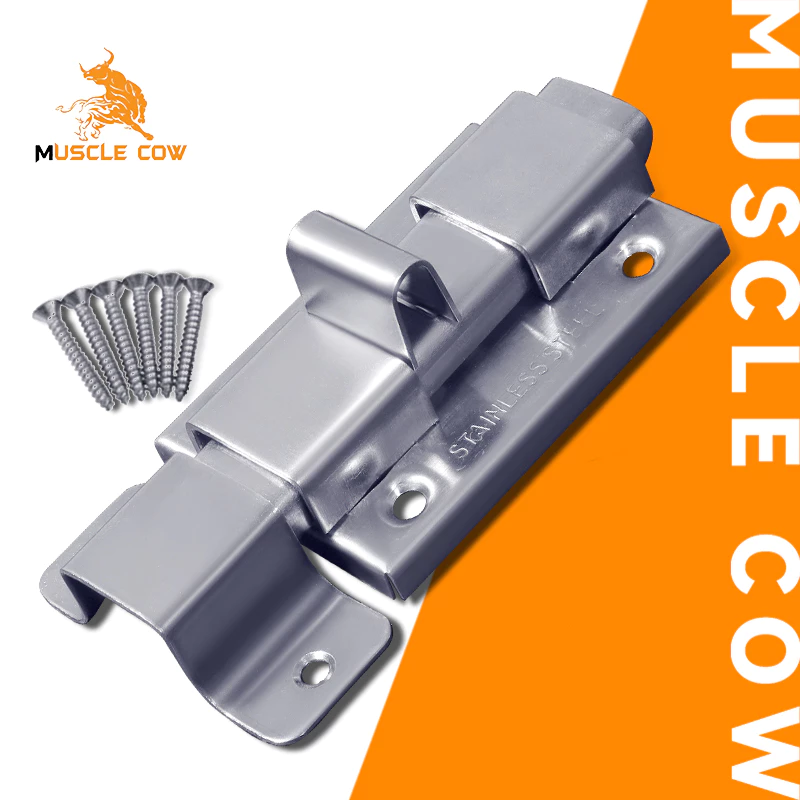 MUSCLE COW กลอนห้องน้ำ สแตนเลส แท้100% 1 อัน กลอนประตู กลอนสแตนเลส กลอน พร้อมสกูร