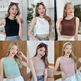 Sumwear.bkk - Everyday tank top 7 สี พร้อมส่ง เสื้อกล้ามครอป ผ้าร่องอย่างดีไม่บาง ไม่ต้องรีดทรงสวยผ้านิ่ม everydaylook