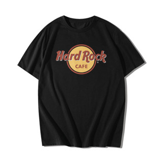 เสื้อยืดคอกลม Cotton 100% สกรีนลาย Hard Rock(แขนสั้น)