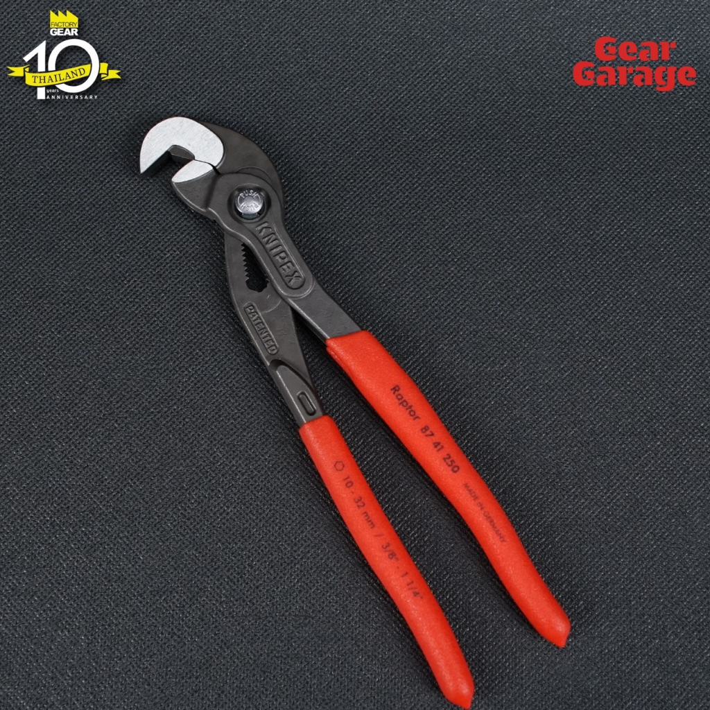 คีมประแจปากนกแก้วขนาด 10" KNIPEX NO.87 41 250 Multiple Slip Joint Spanner (250mm.)  Factory Gear By 