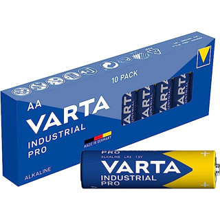 ถ่านอัลคาไลน์ AA แพ็ค 10 ก้อน Varta Alkaline INDUSTRIAL PRO LR06 Made in Germany ออกใบกำกับภาษีได้ batterymania