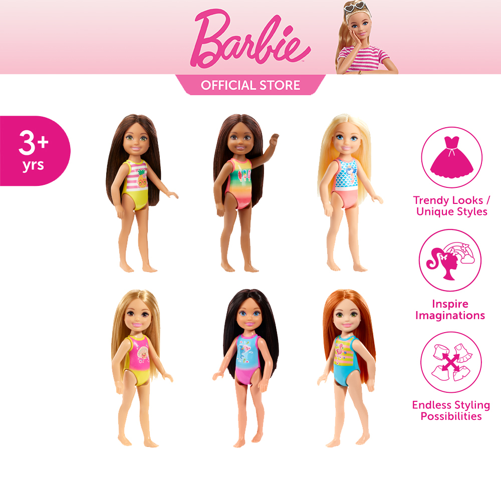 Barbie Chelsea Holiday Doll Assortment บาร์บี้ ตุ๊กตาเชลซีฮอลิเดย์ GLN73 (963B)