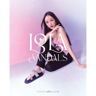 (ลด 45 Code: MARSH999 )LOLA SANDAL รองเท้าหูคีบเสริมส้น 1.5 นิ้ว เพิ่มดีเทลด้วยสายหนังpuสุดนิ่ม