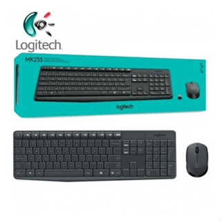 เมาส์และคีย์บอร์ดไร้สาย Logitech Wireless Mouse + Keyboard MK235 (TH/EN)