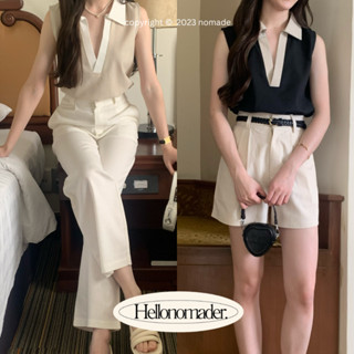 NOMADE.&amp; พร้อมส่ง Penny Polo Top {เสื้อแขนกุดคอโปโล}