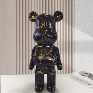 Bearbrick กระปุกออมสินน้องหมี สีดำลายทอง