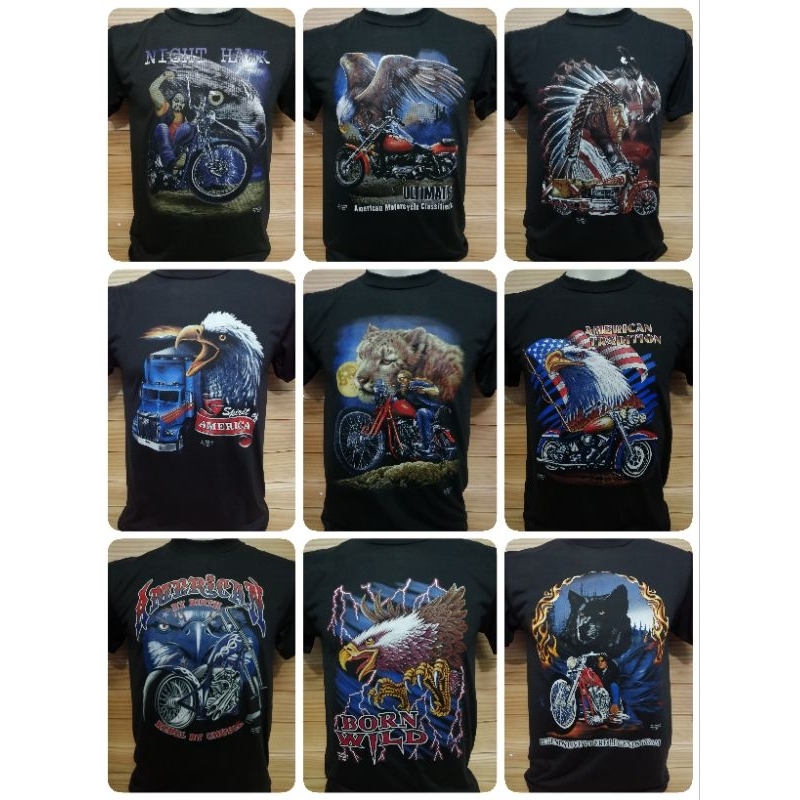เสื้อ3d เสื้อฮาเลย์ ผ้าบาง50 ไม่มีตะเข็บข้าง เสื้อยืด คอกลม ชายหญิงสกีนหน้าหลัง Clothing Man ผู้ชาย