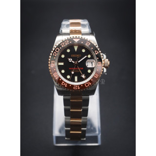 Seiko Mod GMT Black Rootbeer Rosegold Two-Tone (GMT Edition)