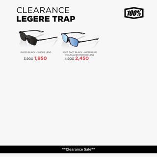 [Code 12DD88] แว่นกันแดด 100% Legere Trap แว่นปั่นจักรยาน Clearance Sale