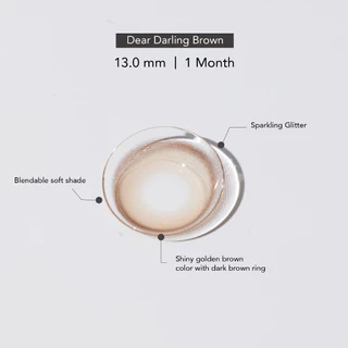 คอนแทคเลนส์รายเดือน Jolly Blink: Silicone Hydrogel สี Dear Darling Brown [แถม case]