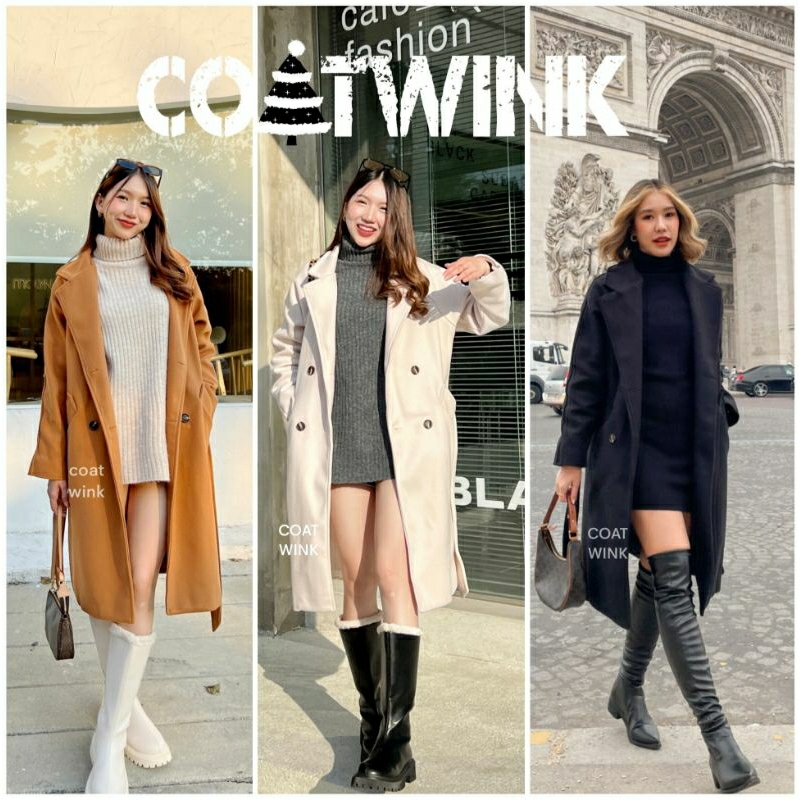 COATWINK~BEBE WOOL LONG COAT โค้ทยาว ทรงสวย