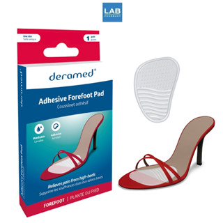 Deramed Footcare Adhesive Forefoot Pad 2pcs/box - แผ่นเจลรองฝ่าเท้าด้านหน้าสำหรับรองเท้าส้นสูง 2ชิ้น/กล่อง