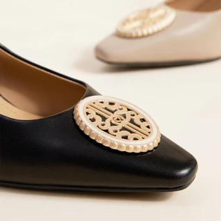 LA BELLA รองเท้าคัชชูส้นสูงหนังแกะ รุ่น LB AMORE QUEEN SLINGBACK HEELS - FORMAL COLOR