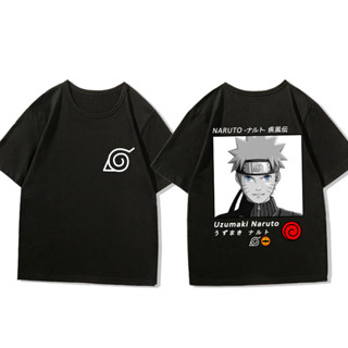 Naruto Anime เสื้อผ้าฤดูร้อนแขนสั้น Uzumaki Naruto พิมพ์ Hot Print Cotton เทรนด์หล่อ